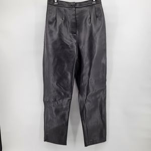 Karen Scott vegan leather pants 12 black